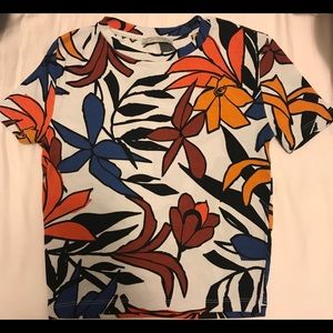 MULTI COLORED FLORAL TOP // WORN ONCE